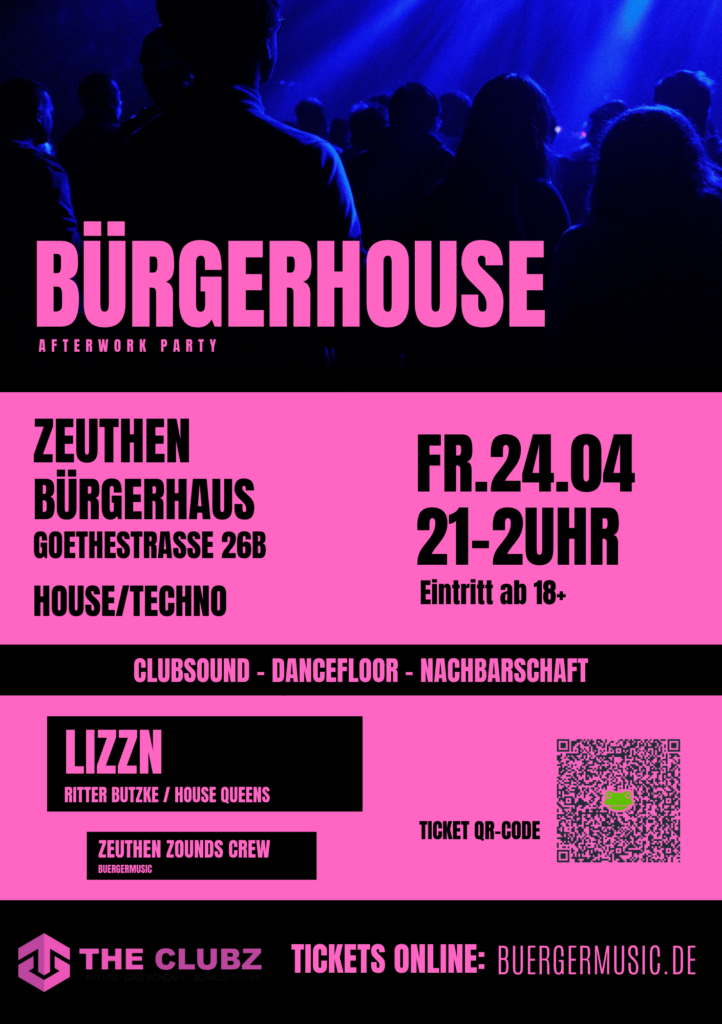 Bürgerhouse LIZZN A5 Flyer Fr.24.04 21-2Uhr